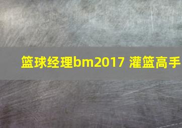 篮球经理bm2017 灌篮高手